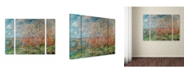 Trademark Global Claude Monet 'Spring 1880' Multi Panel Art Set Large - 41" x 30"